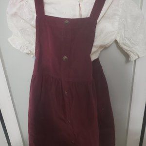 Girls maroon dress and shirt